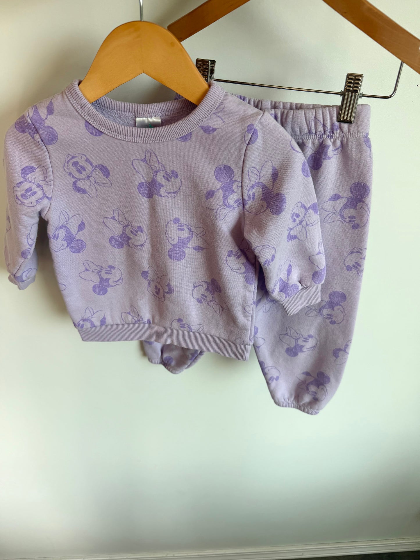 Minnie Purple Sweater + Pants Set / 24m