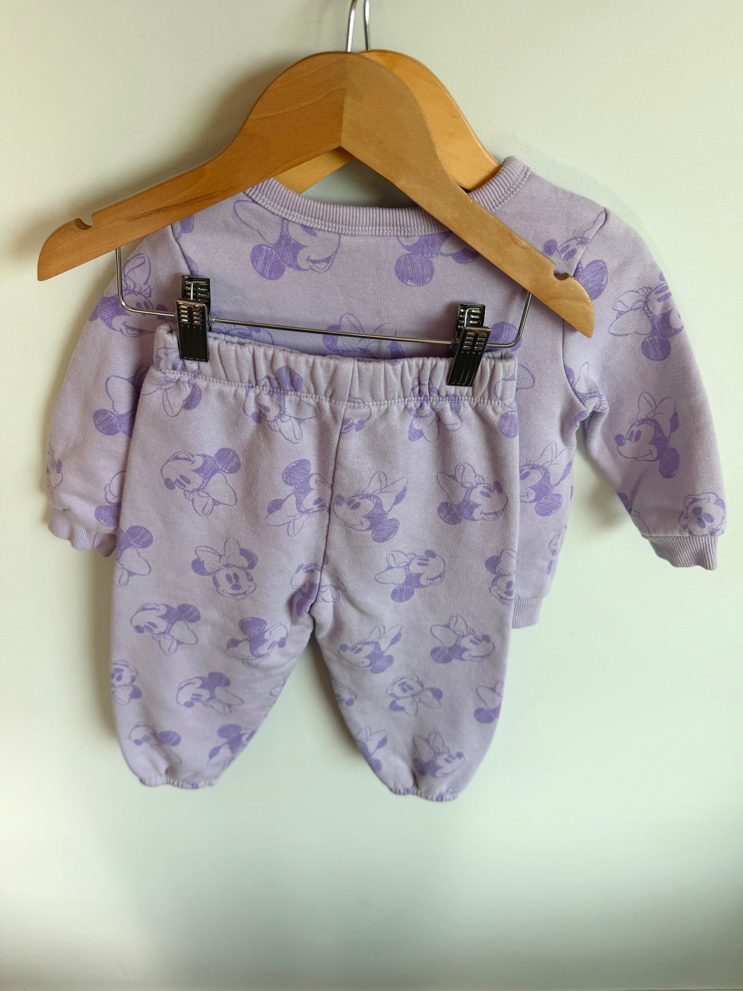 Minnie Purple Sweater + Pants Set / 24m
