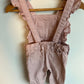 Pink Ruffle Overalls / 9m