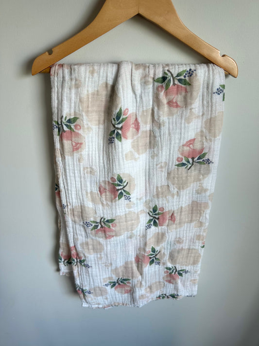 Pink Rose Receiving Blanket