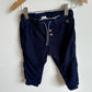 Navy Corduroy Tapered Pants / 12-18m