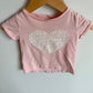 Pink Lace Heart T-shirt / 12m