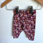 Maroon Floral Leggings / 3m