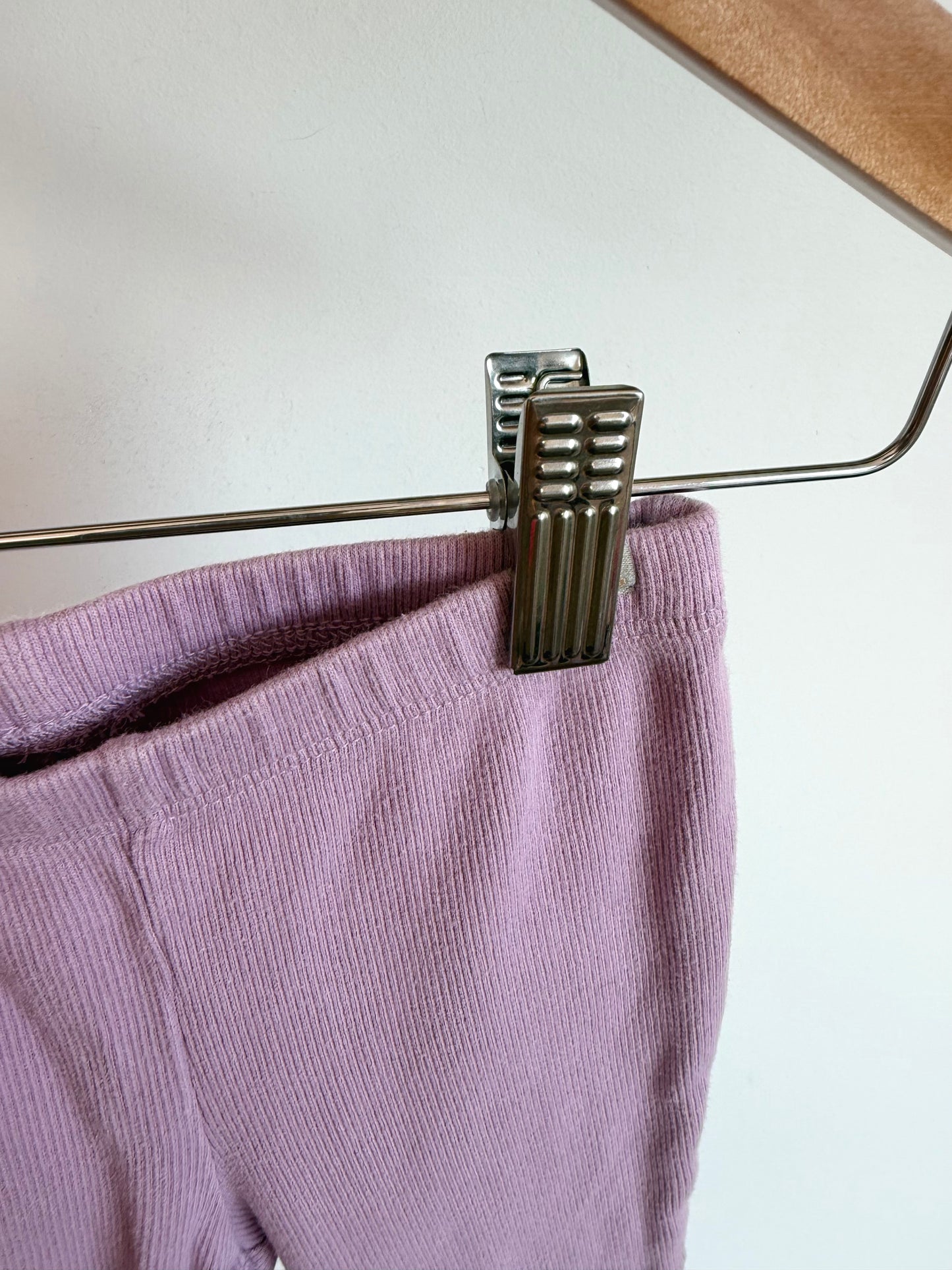 Purple Ribbed Pants / 18-24m