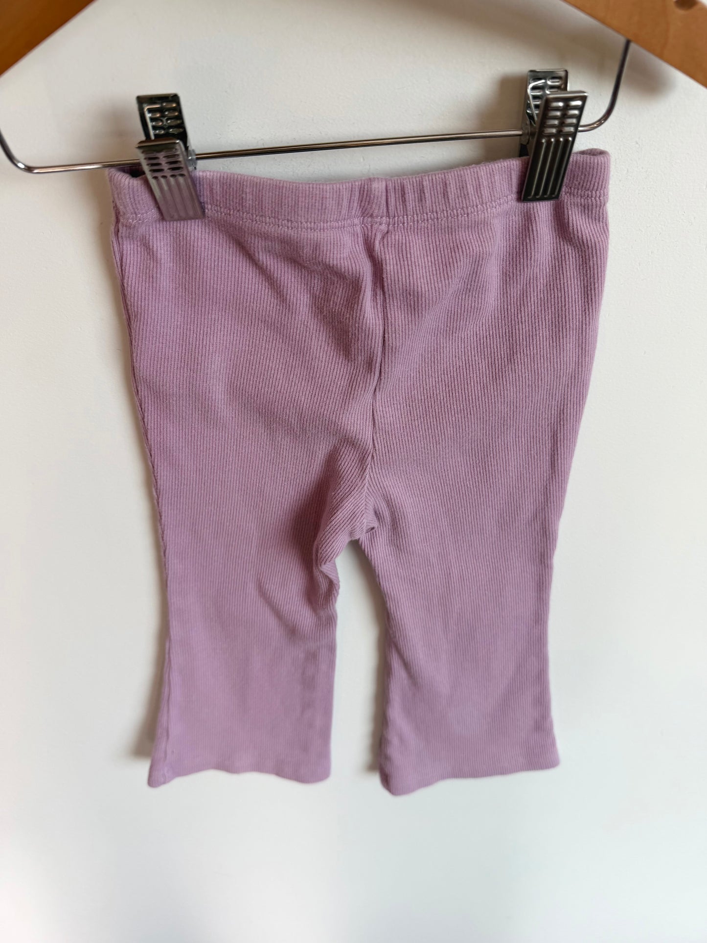 Purple Ribbed Pants / 18-24m
