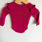 Bright Pink Ruffle Sleeve Bodysuit / 6-12m