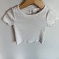 Gap White Wavy Sleeves T-Shirt (PLAY) / 18-24m
