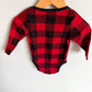 Red + Black Checkered Bodysuit / 6-12m