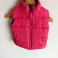 Reversible Puffer Pink + Dotted Vest / 12m