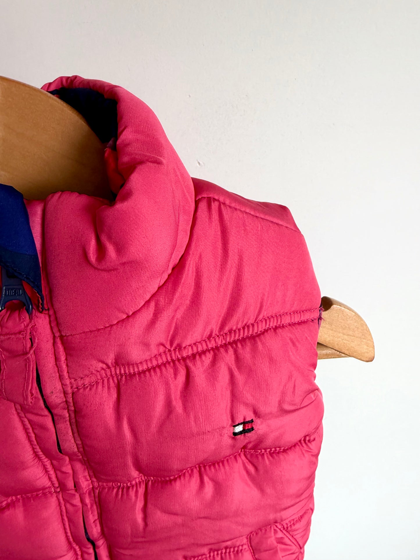 Reversible Puffer Pink + Dotted Vest / 12m
