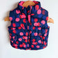 Reversible Puffer Pink + Dotted Vest / 12m