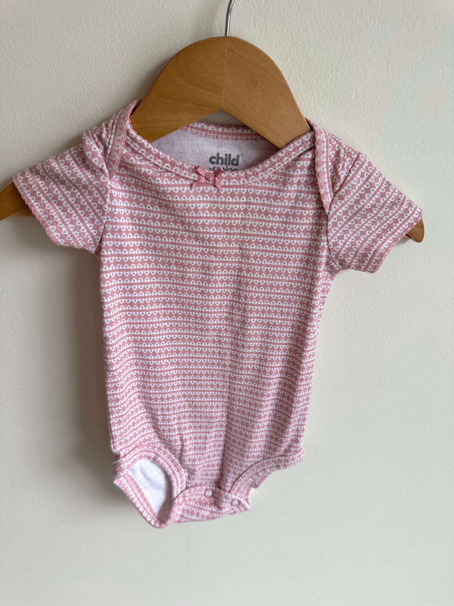 Pink Heart Dot Bodysuit / 3-6m