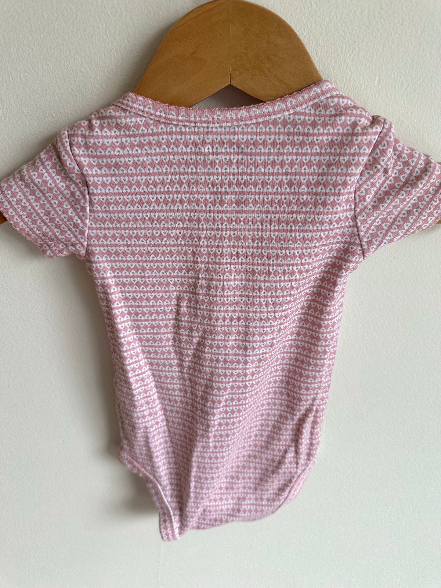 Pink Heart Dot Bodysuit / 3-6m