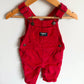 OshKosh Red Corduroy Overalls / 9m