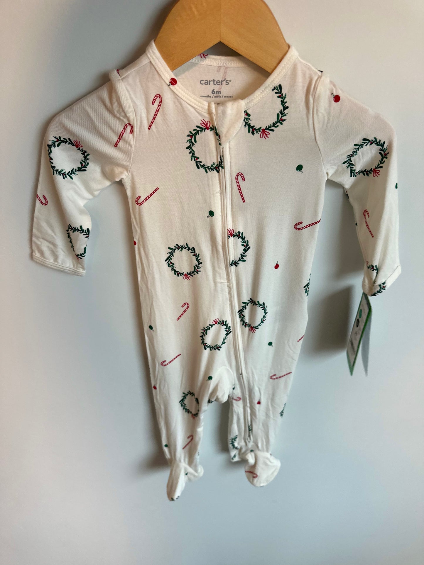 Christmas Wreath Sleeper (With Tags) / 6m