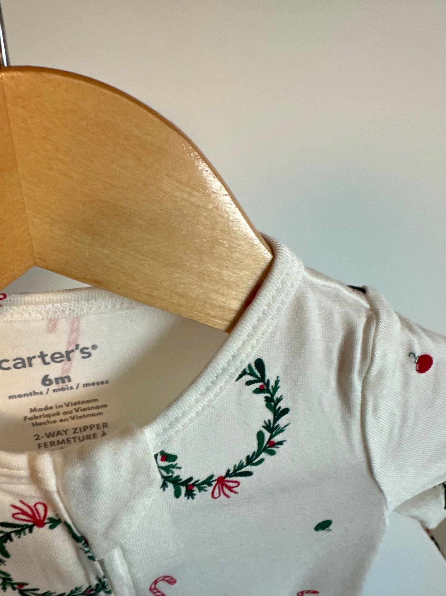 Christmas Wreath Sleeper (With Tags) / 6m