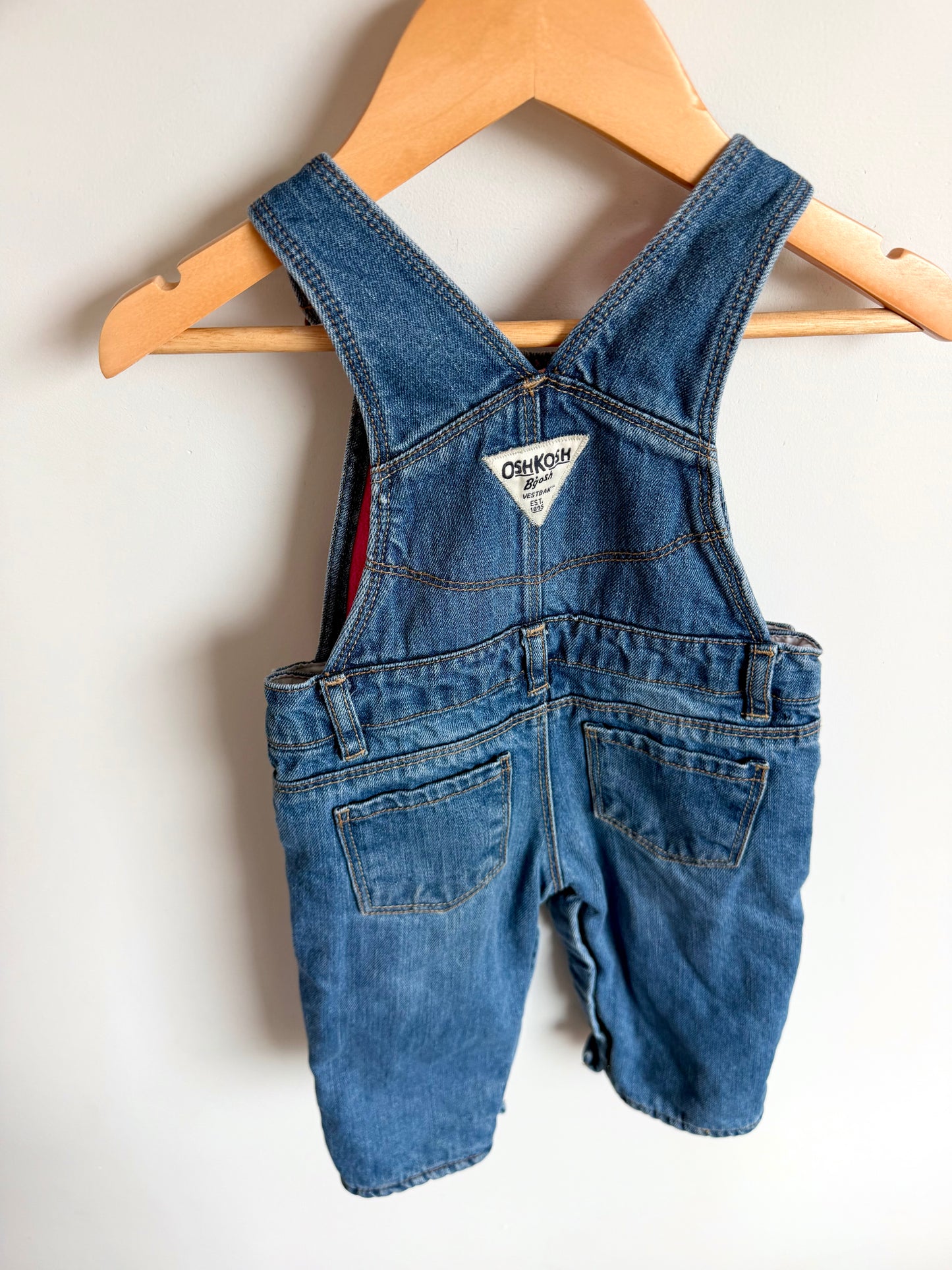 OshKosh Pink Bow Overalls / 9m