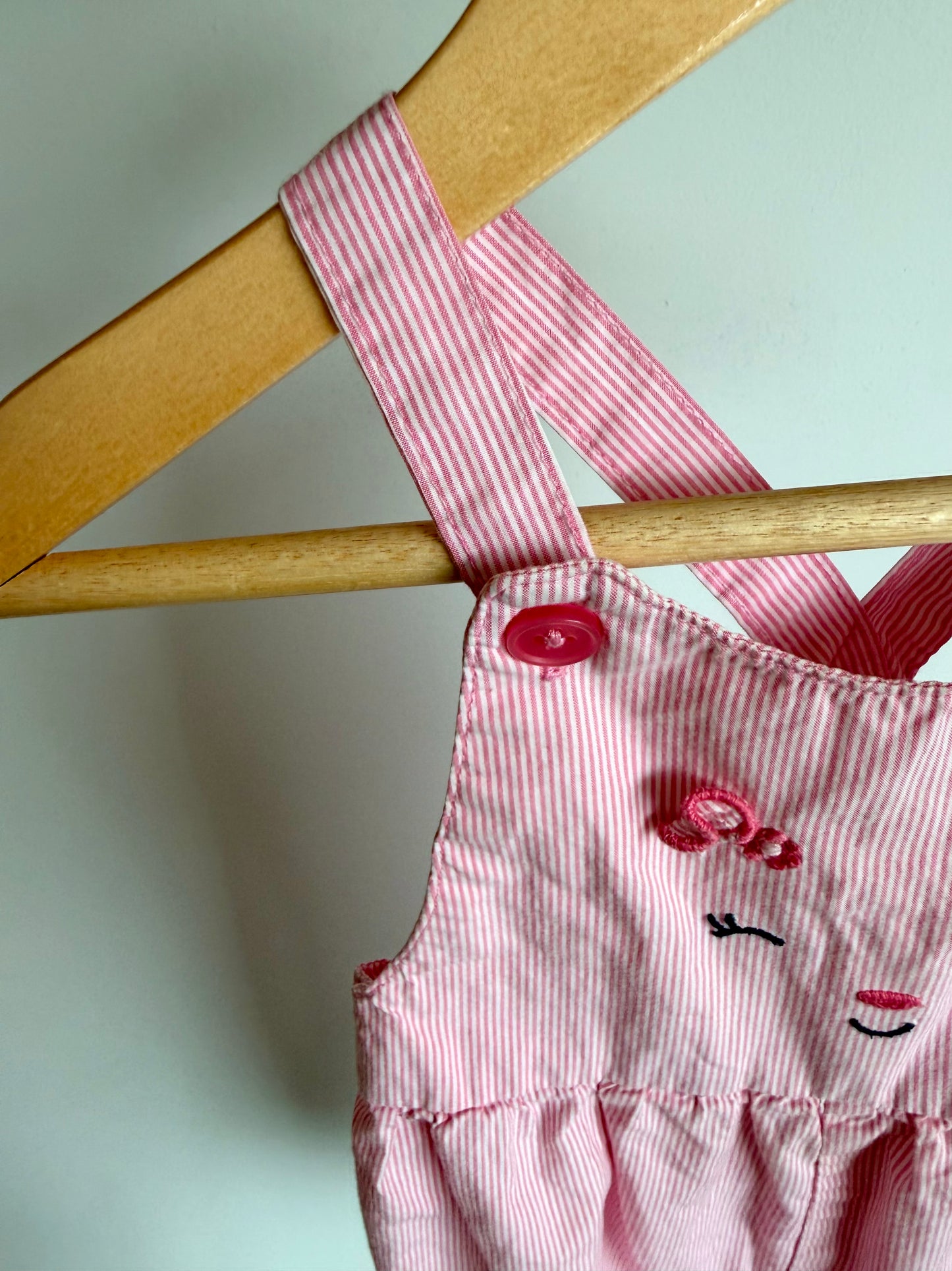 Pin Stripe Face Overalls / 12m