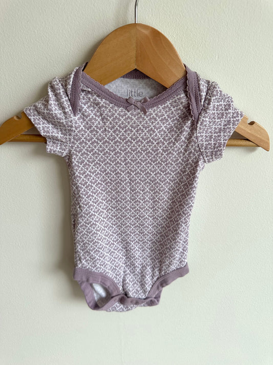 Purple Flourish Pattern Bodysuit / 3m