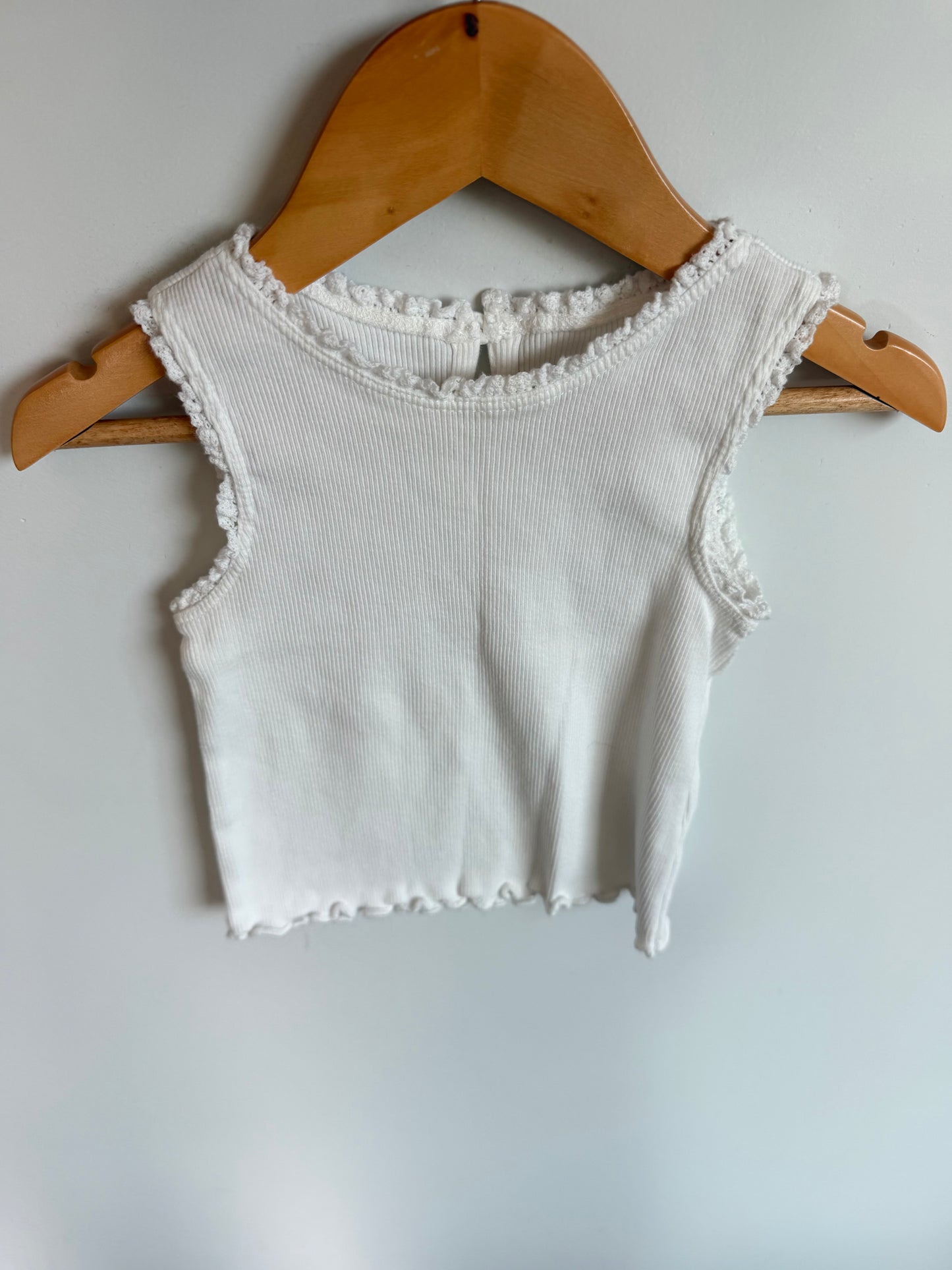 Gap White Lace Hem Tank Top / 18m