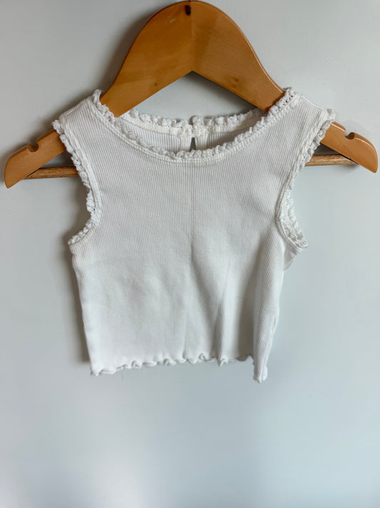Gap White Lace Hem Tank Top / 18m