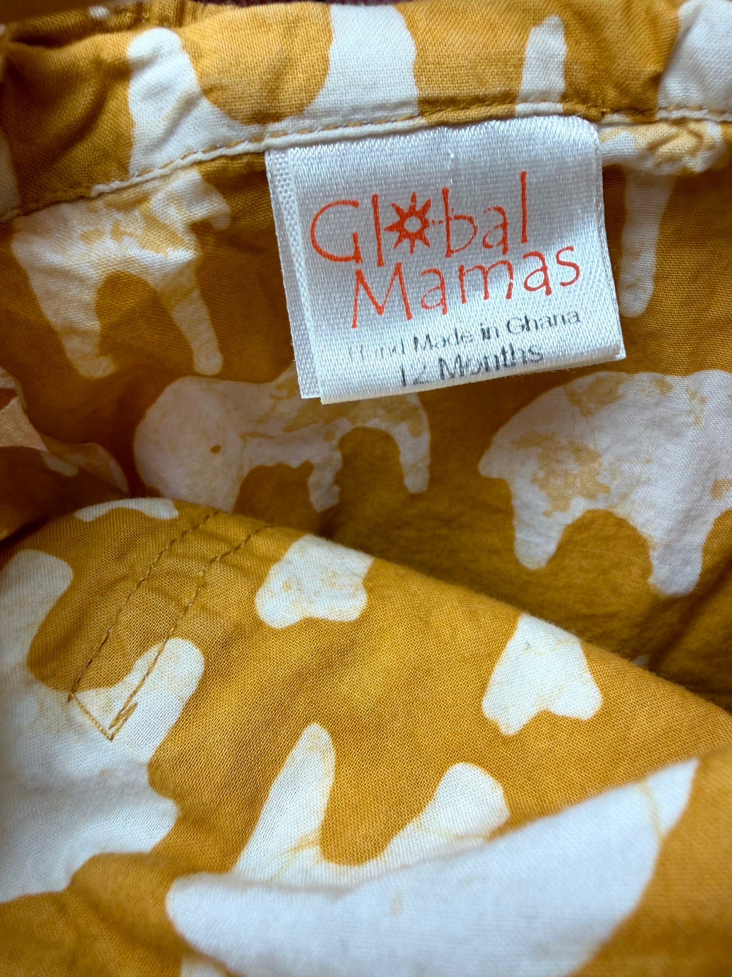 Handmade in Ghana Romper / 12m