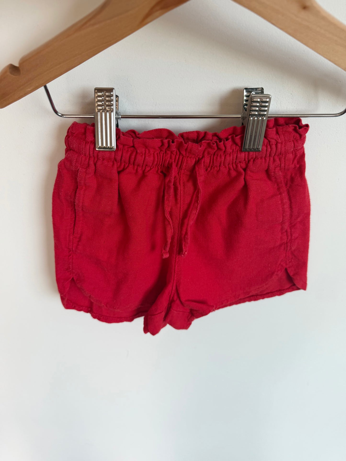Red Drawstring Shorts / 18-24m