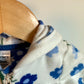 Blue Flower Fleece Jumpsuit / 9m