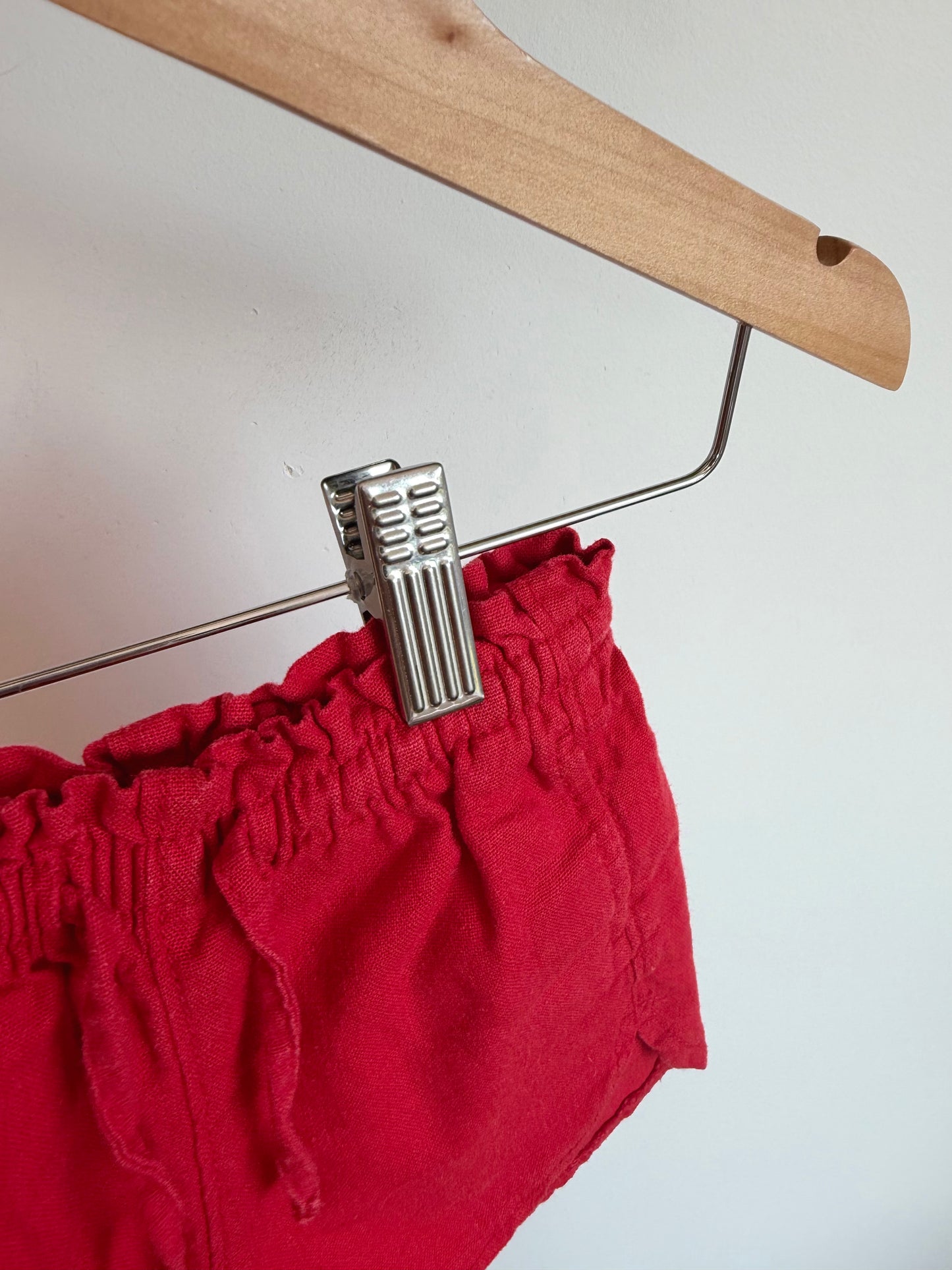 Red Drawstring Shorts / 18-24m