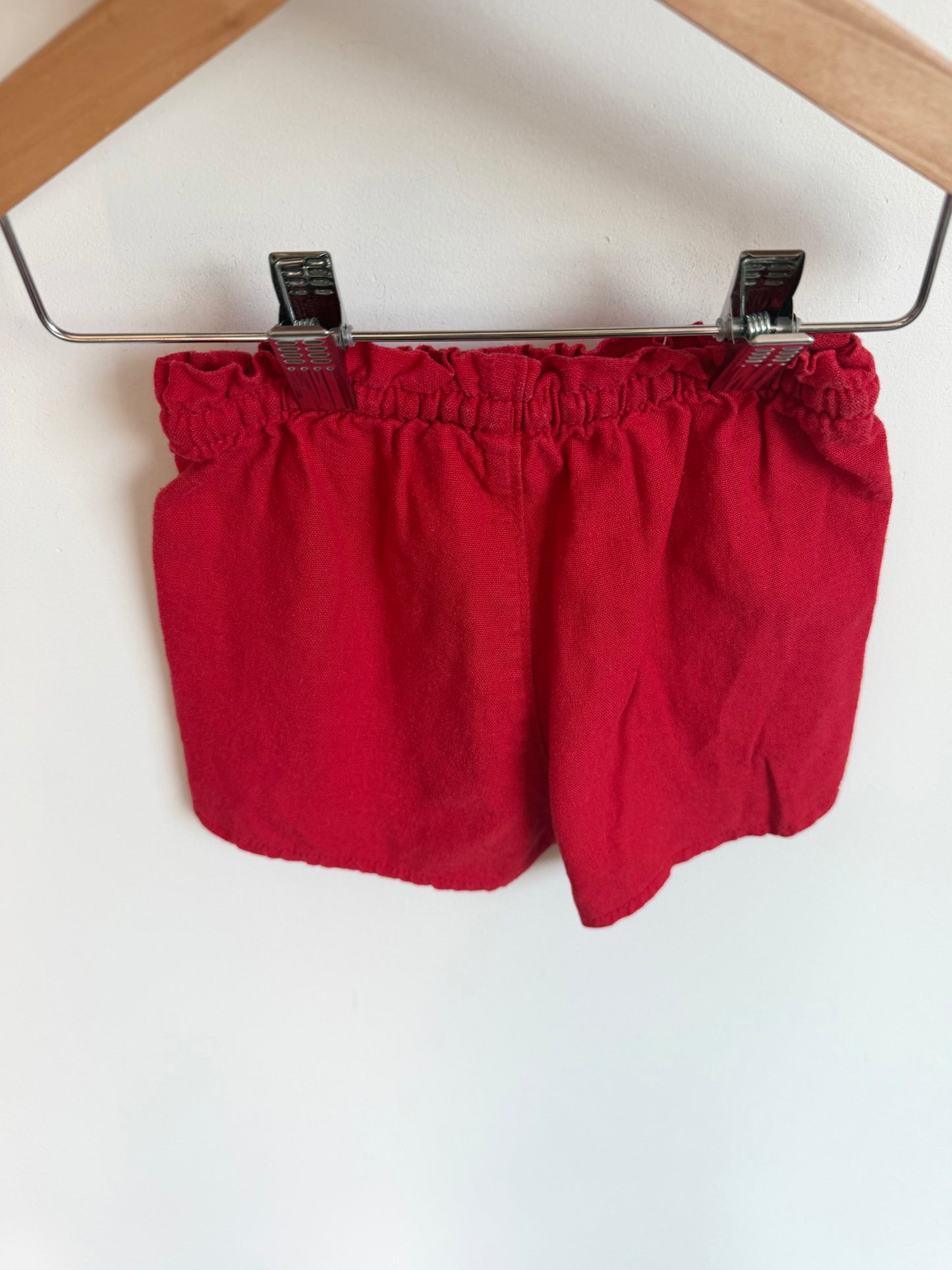 Red Drawstring Shorts / 18-24m