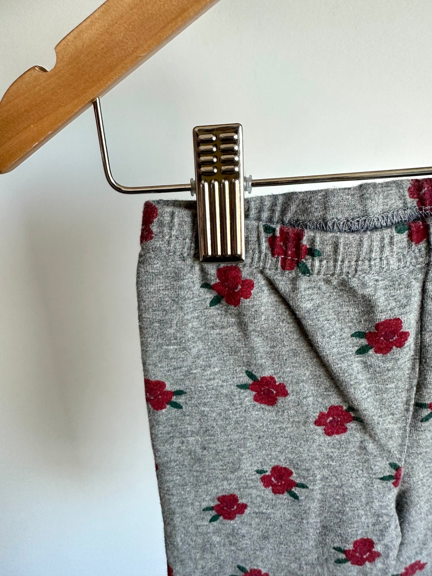 Grey Floral Leggings / 18m