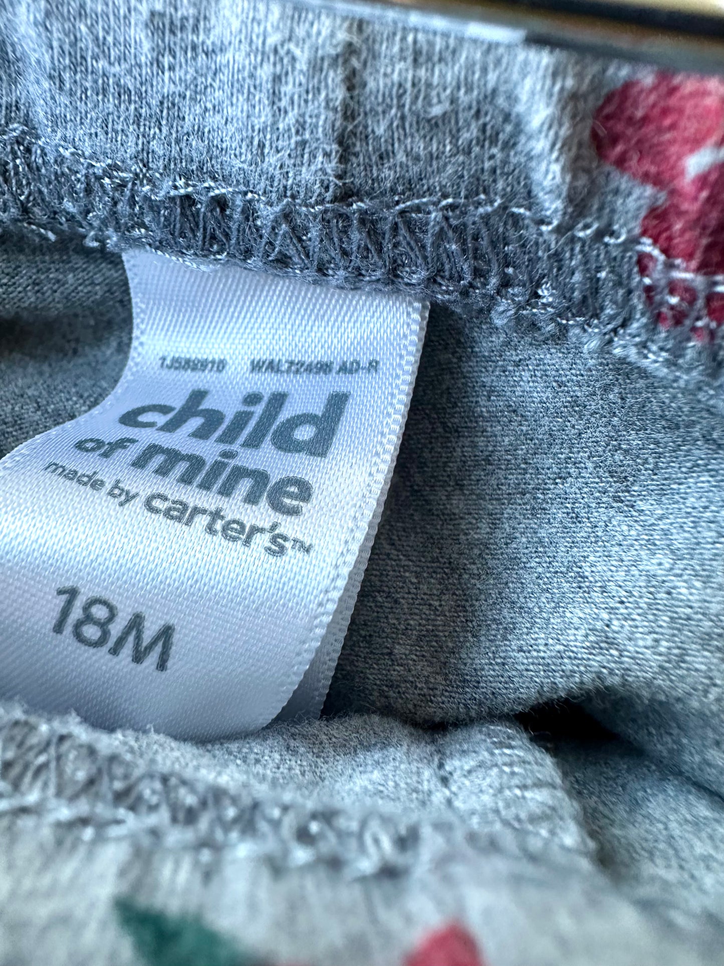 Grey Floral Leggings / 18m