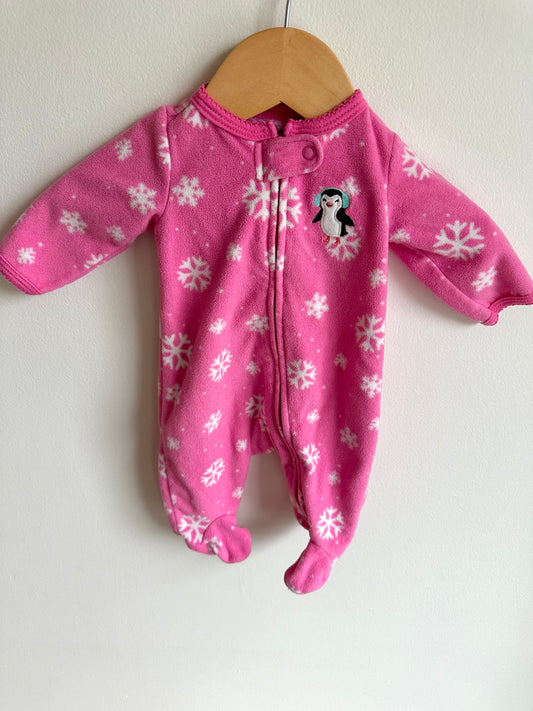 Penguin Snow Pink Sleeper / 0m