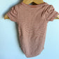 Blush Striped Bodysuit / 9m