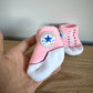 Converse, White + Pink Socks / 0-6m