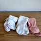 Converse, White + Pink Socks / 0-6m