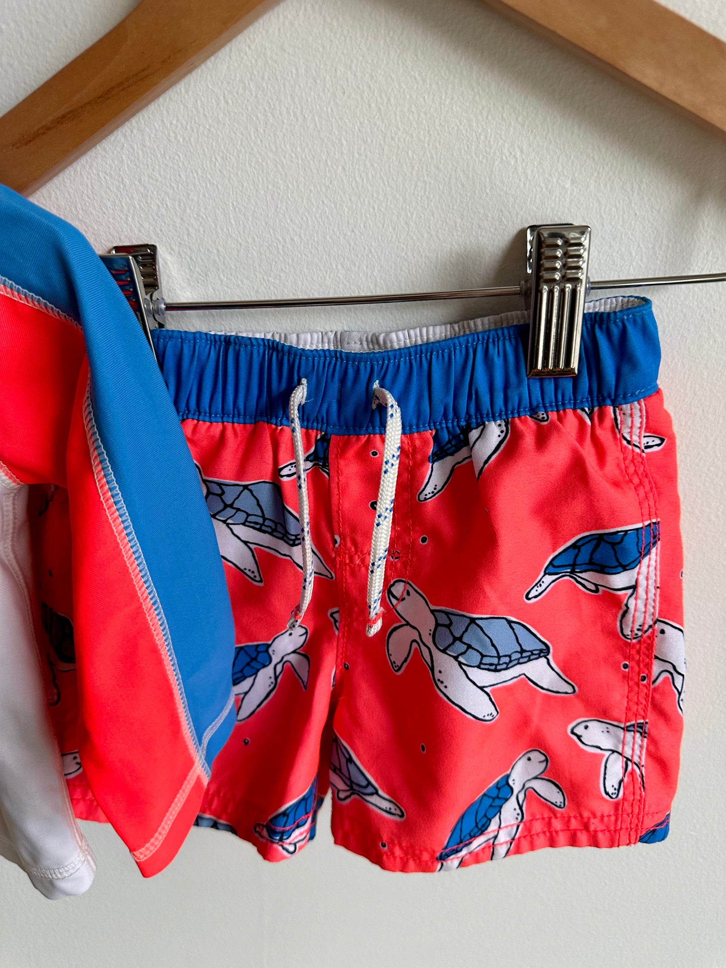 Turtle Swim Top + Shorts / 6-12m