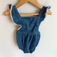 Chambray White Edge Bubble Romper / 18-24m