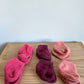 Bright Pink, Burgundy, Soft Pink Softs (12 sets) / 0-6m