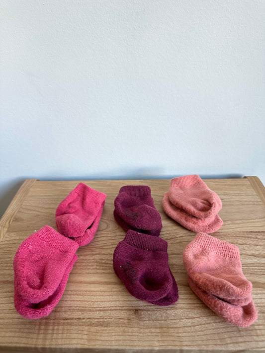 Bright Pink, Burgundy, Soft Pink Softs (12 sets) / 0-6m