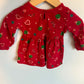 Red Christmas Icons Dress / 3-6m