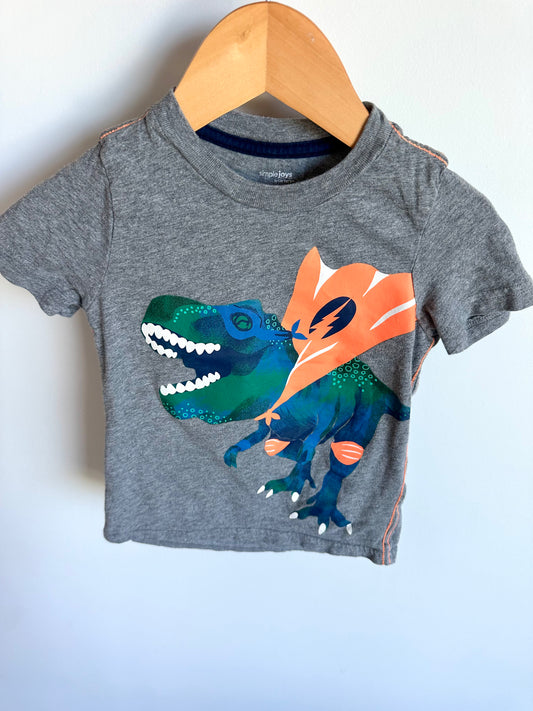 Grey Dino T-shirt / 2T