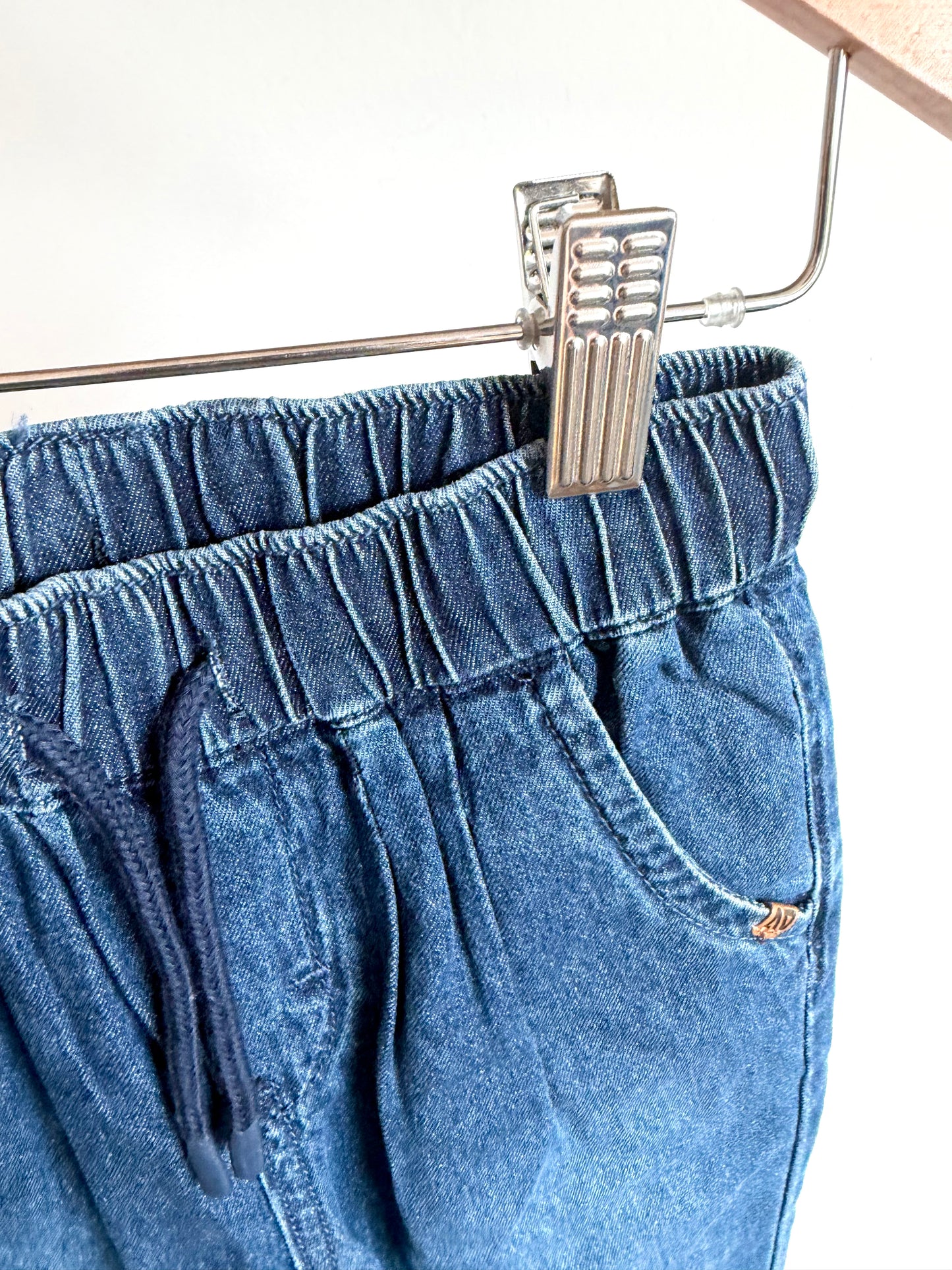 Dark Denim Jeans with Bow Detail Pockets / 4T