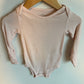 Soft Pink Ribbed Bodysuit / 9m