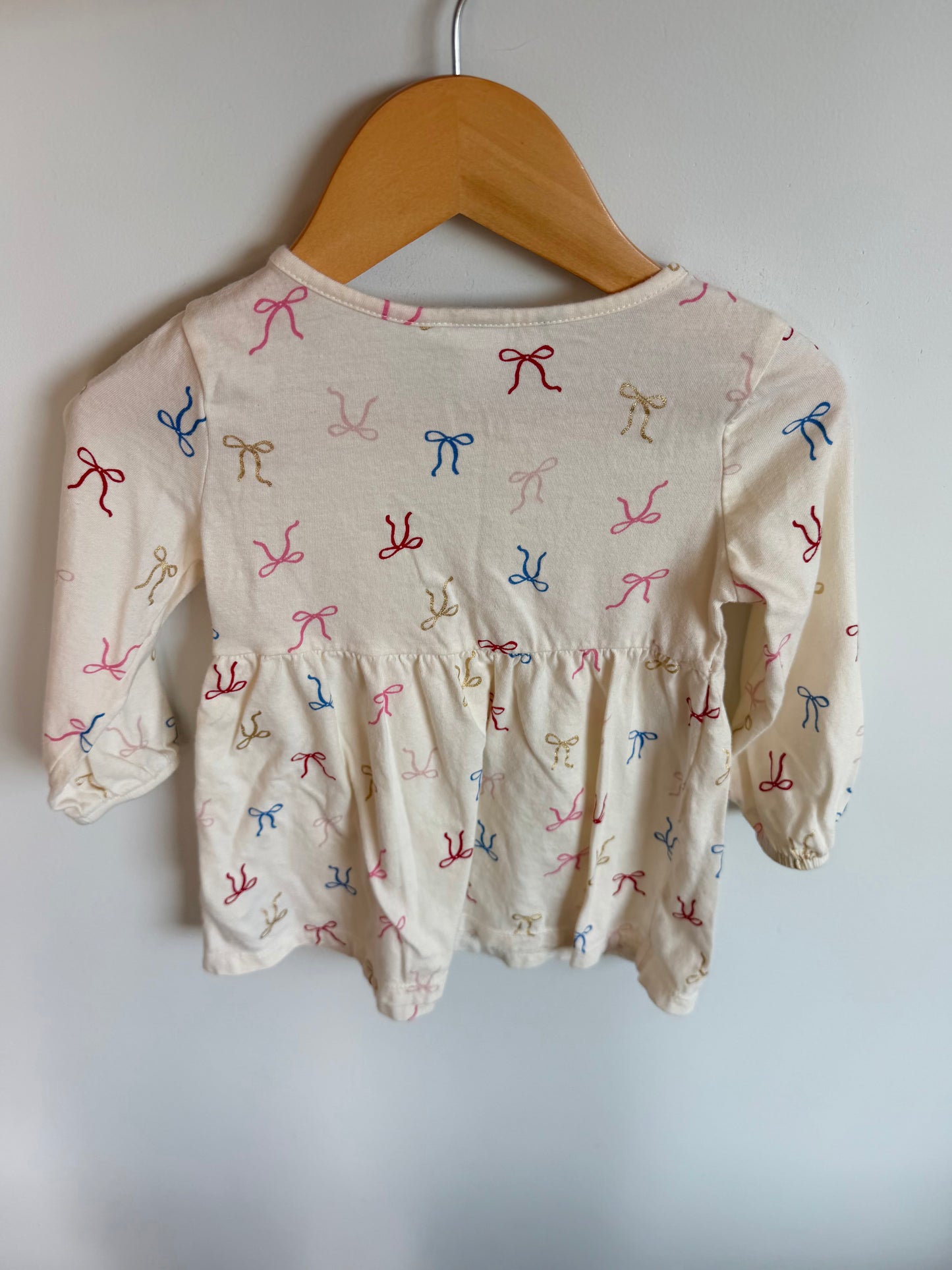 Cream Bows Dress  / 18-24m