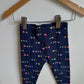 Navy Heart Leggings / 6-12m