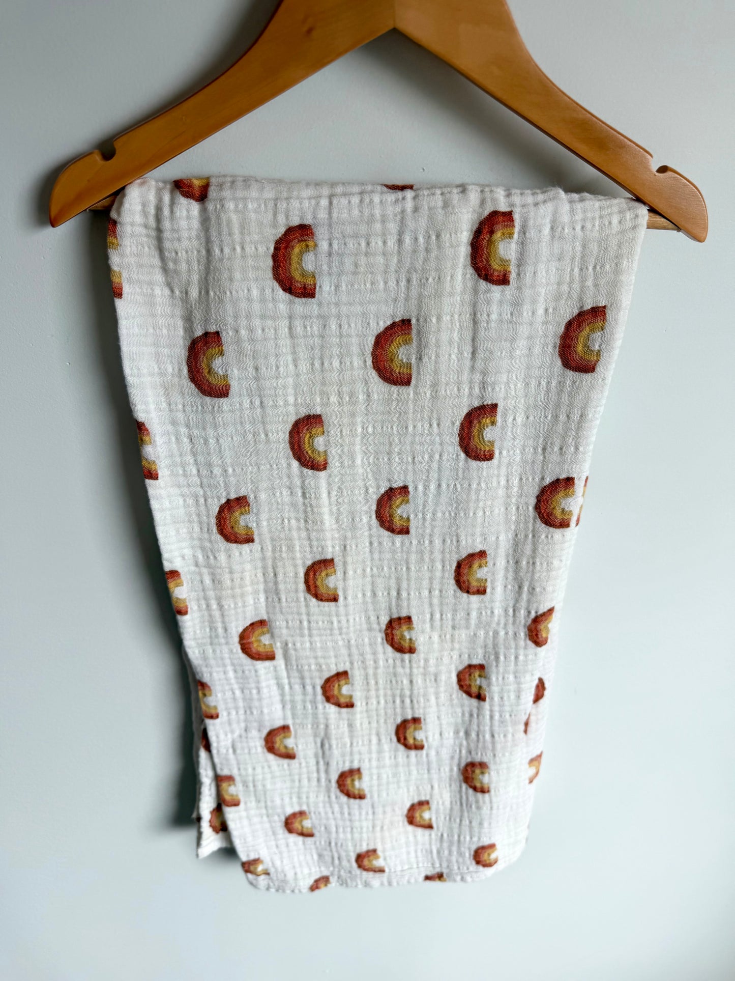100% Organic Cotton Rainbow Swaddle Blanket