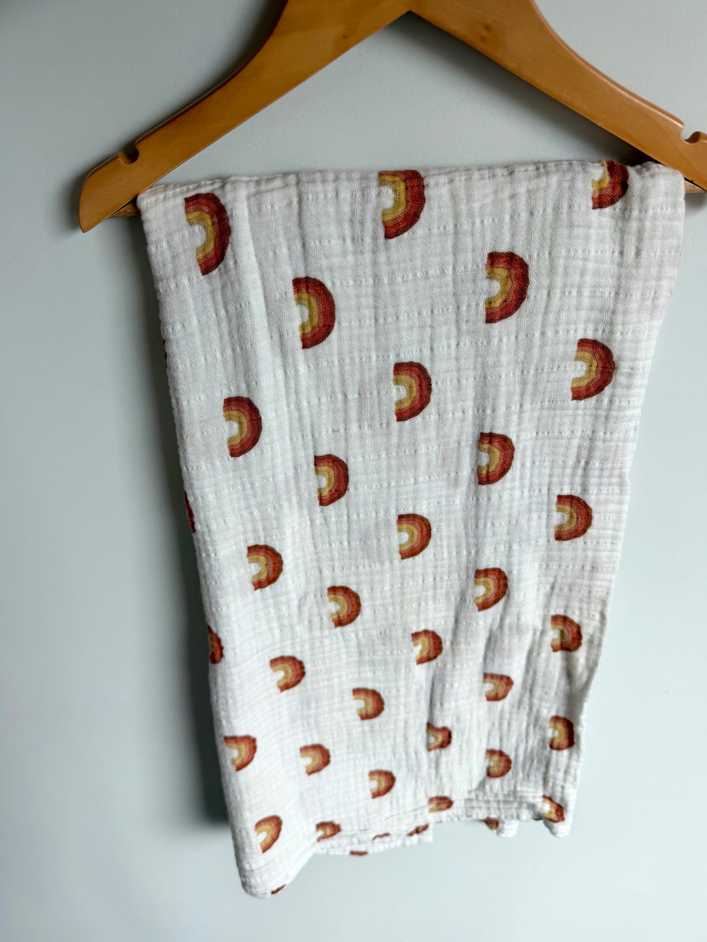 100% Organic Cotton Rainbow Swaddle Blanket