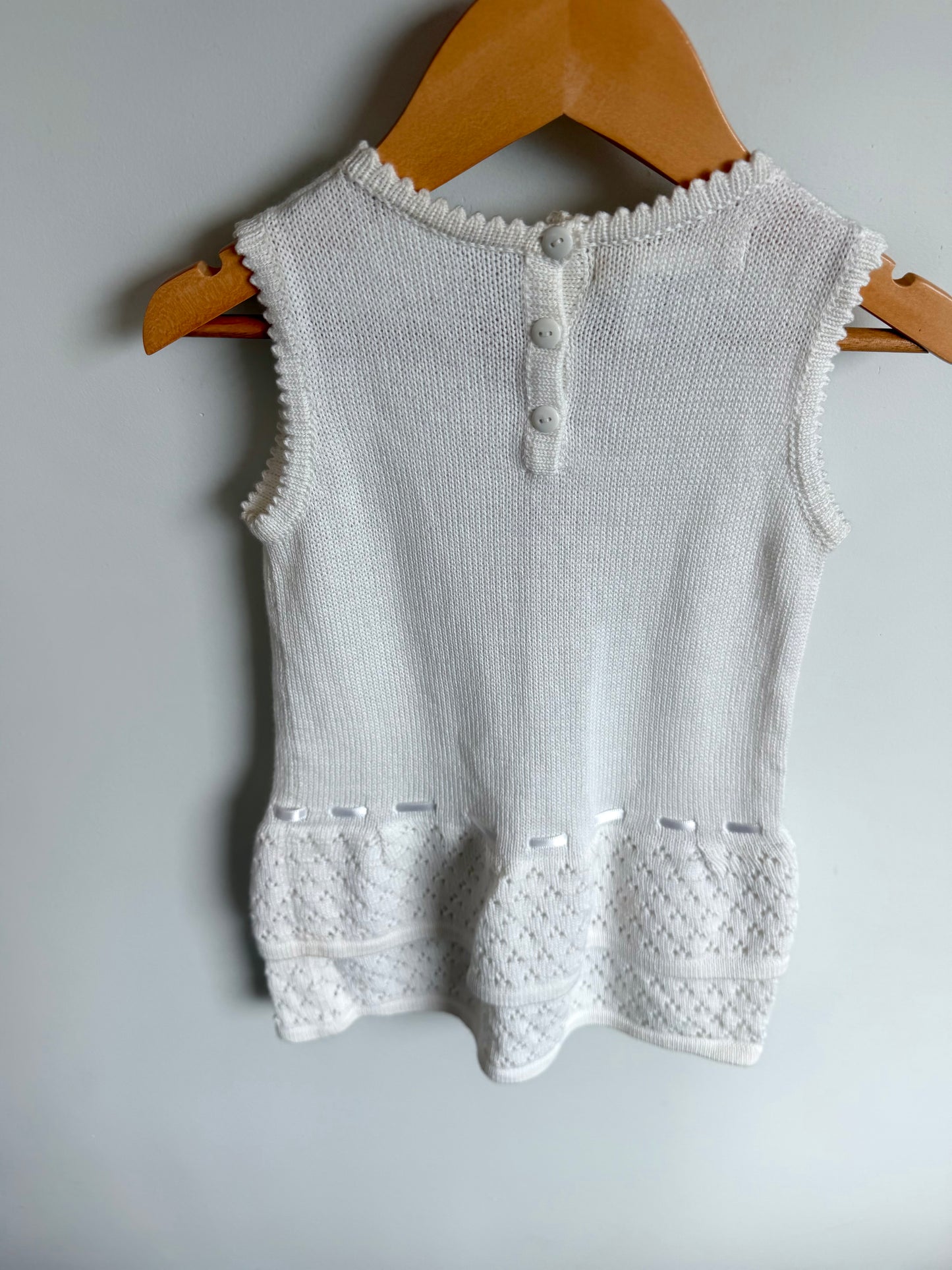 Pima Cotton White Knit Dress (With tags) / 3T
