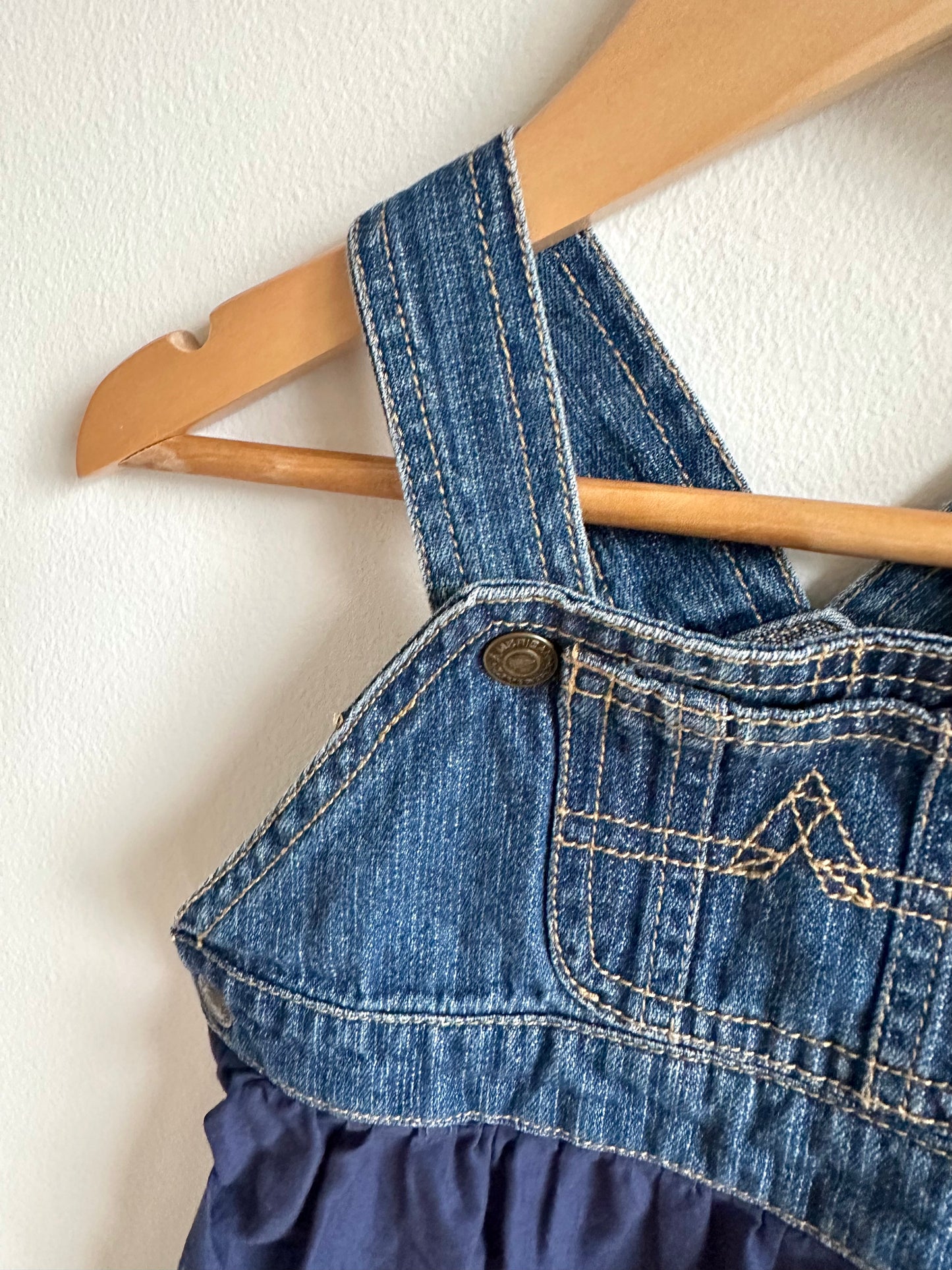 Denim Dress with Navy Skirt / 12m